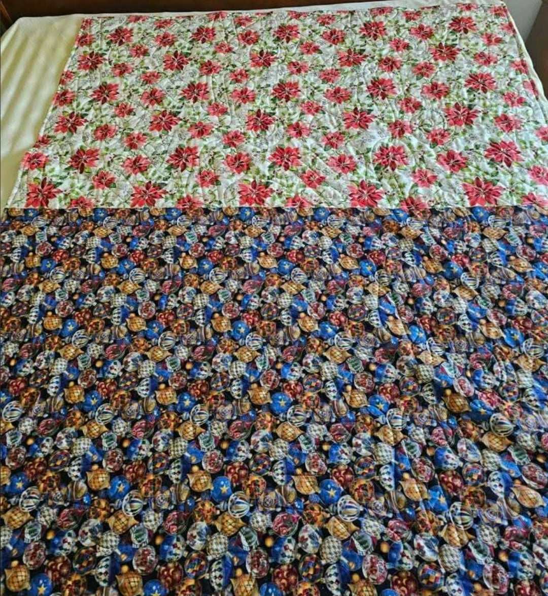 Christmas Scrappy Quilt! 63" Wide X 75" Long! RTS!