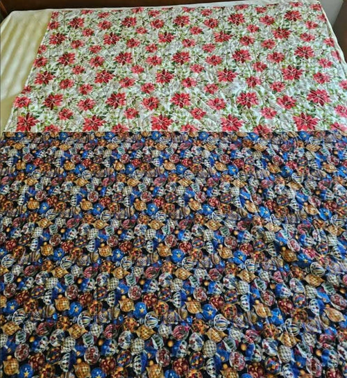 63" Wide X 75" Long Christmas Scrappy Quilt! RTS!