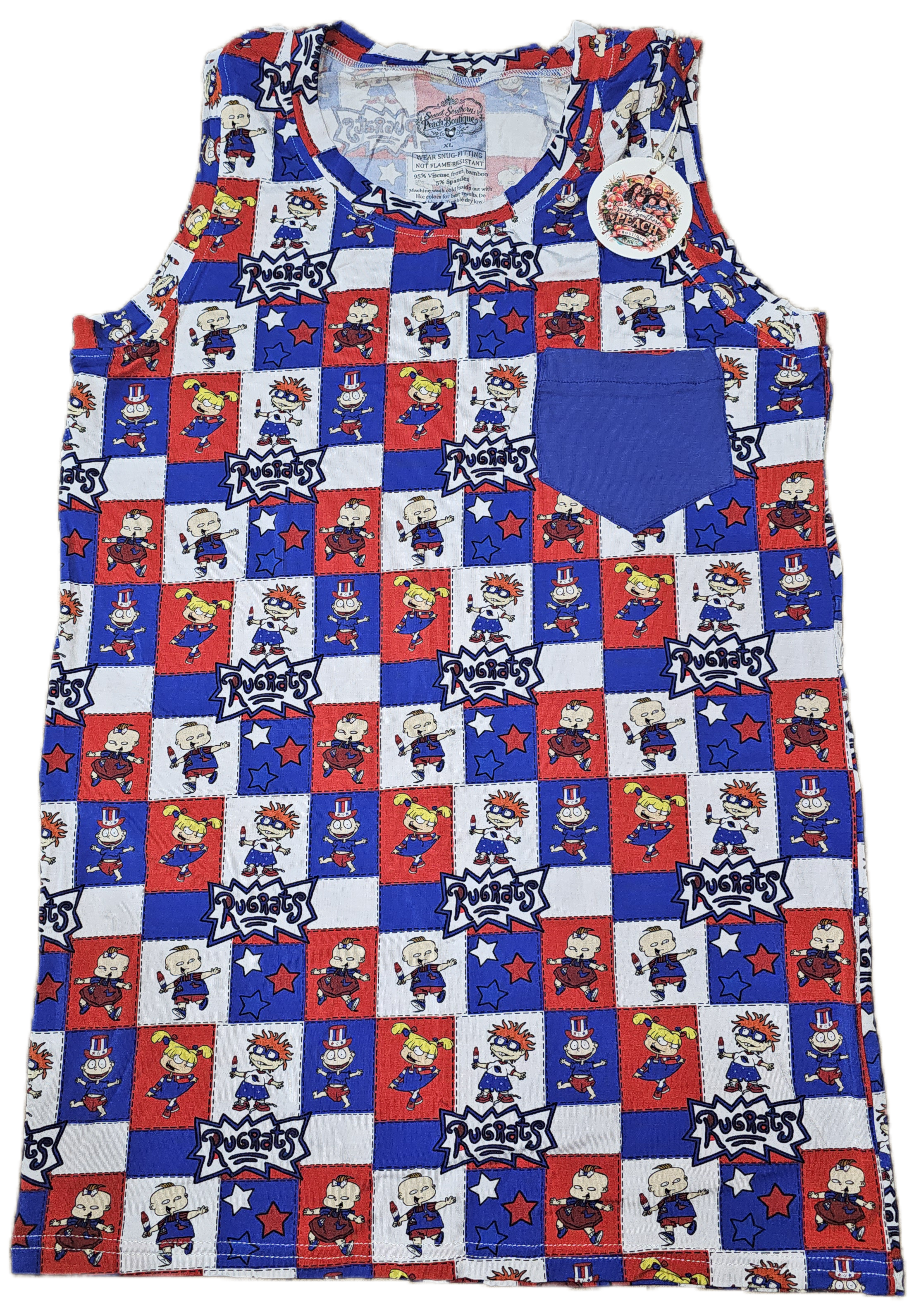 Rugrats 4OJ Bamboo Adult Pocket Tank! RTS!