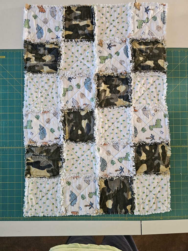 Boy Rag Blanket/Lap Robe! 21" Wide X 30" Long! RTS!