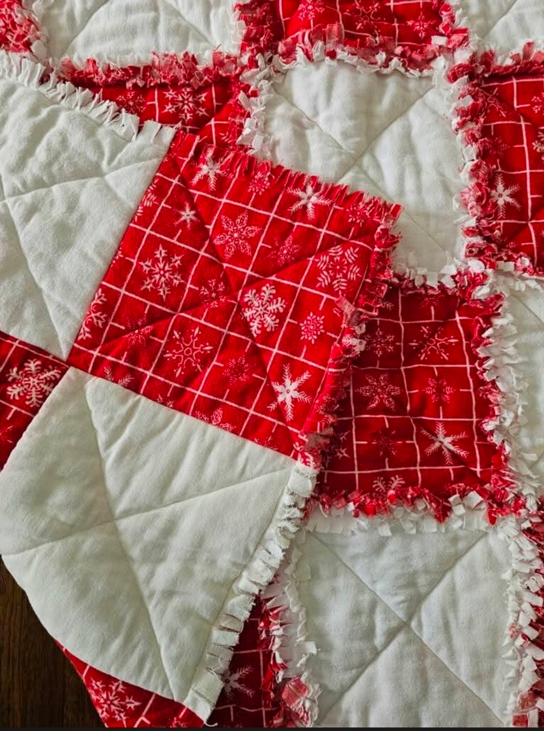 Red Rag Quilt 5 X 5 (9 inch squares)! RTS!