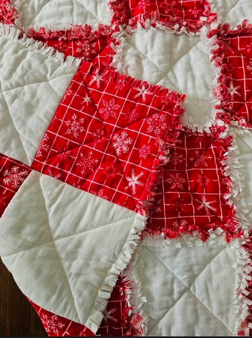 5 X 5 Rag Quilt (9 inch squares)! RTS!