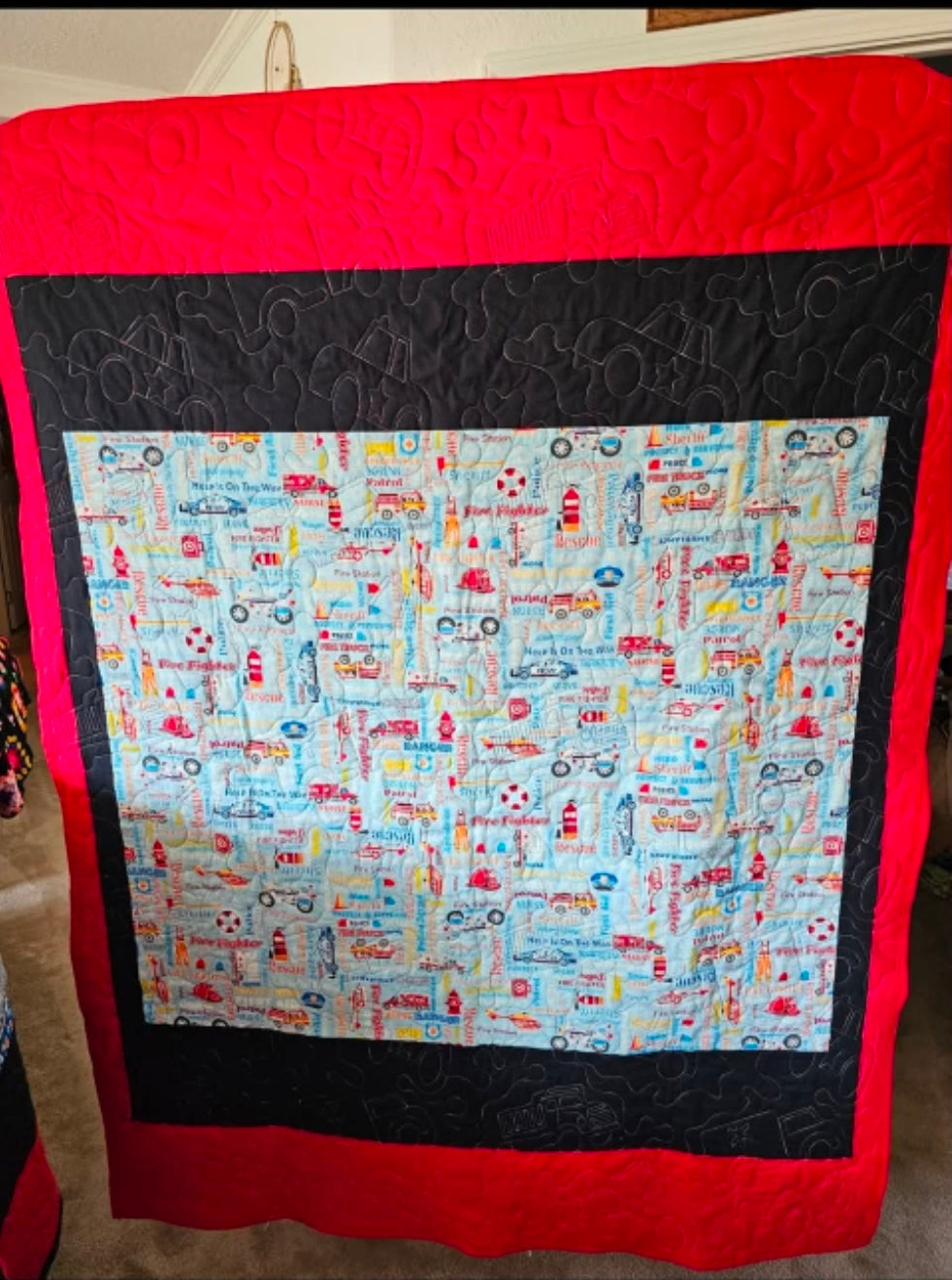 First responder Twin Size Quilt! RTS!