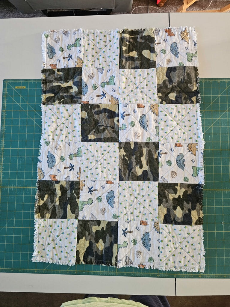 Boy Rag Blanket/Lap Robe! 21" Wide X 30" Long! RTS!