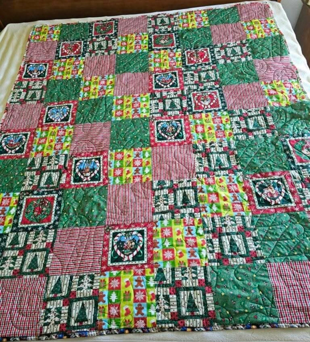 Christmas Scrappy Quilt! 63" Wide X 75" Long! RTS!