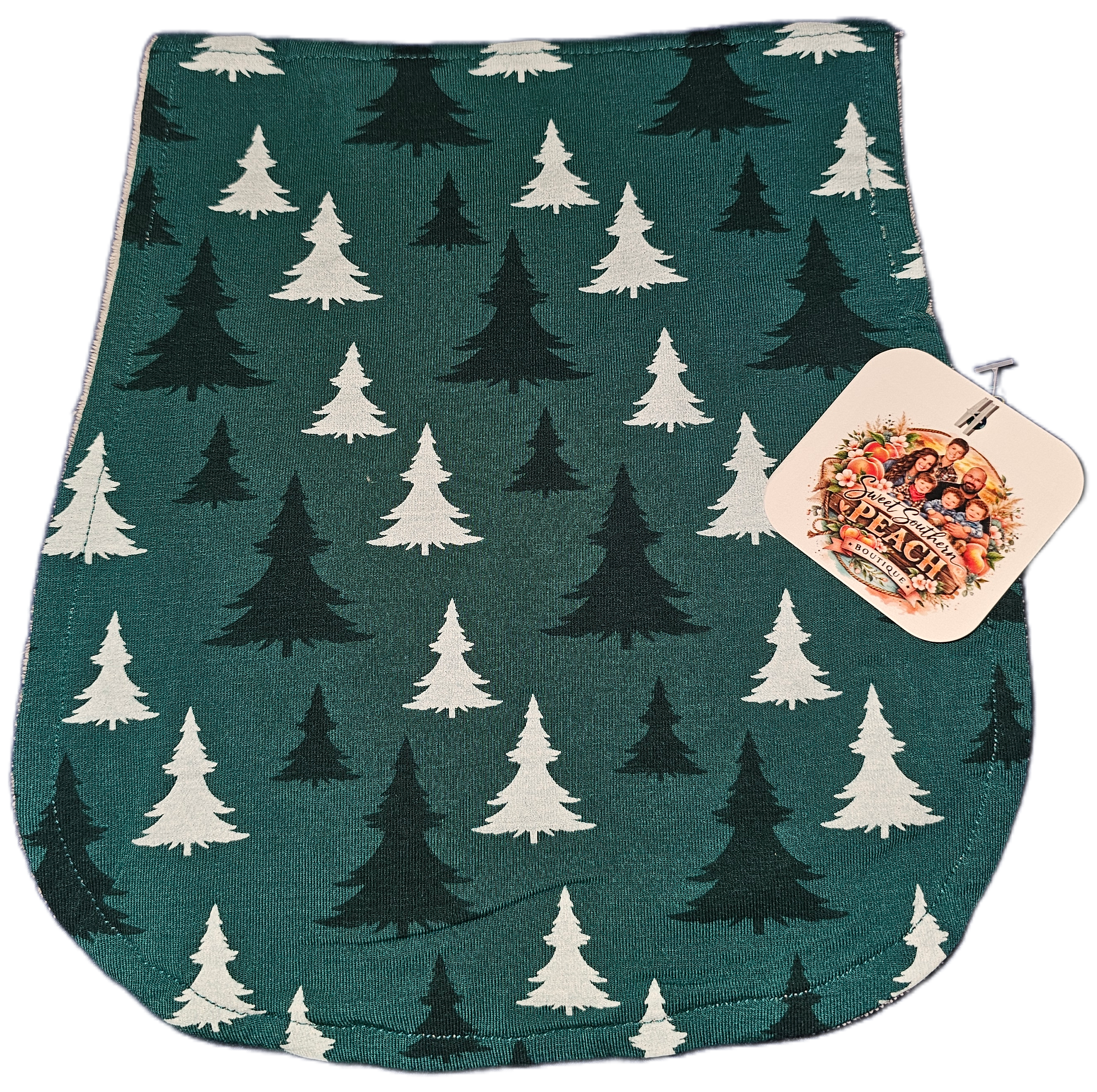 Christmas Tree Bamboo Burp Cloth! RTS!